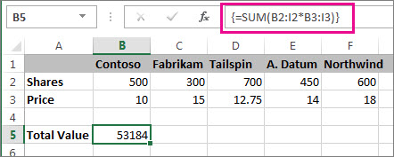 Table array excel